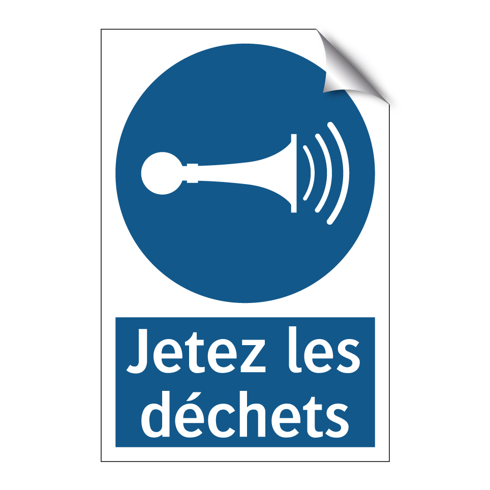 Jetez les déchets