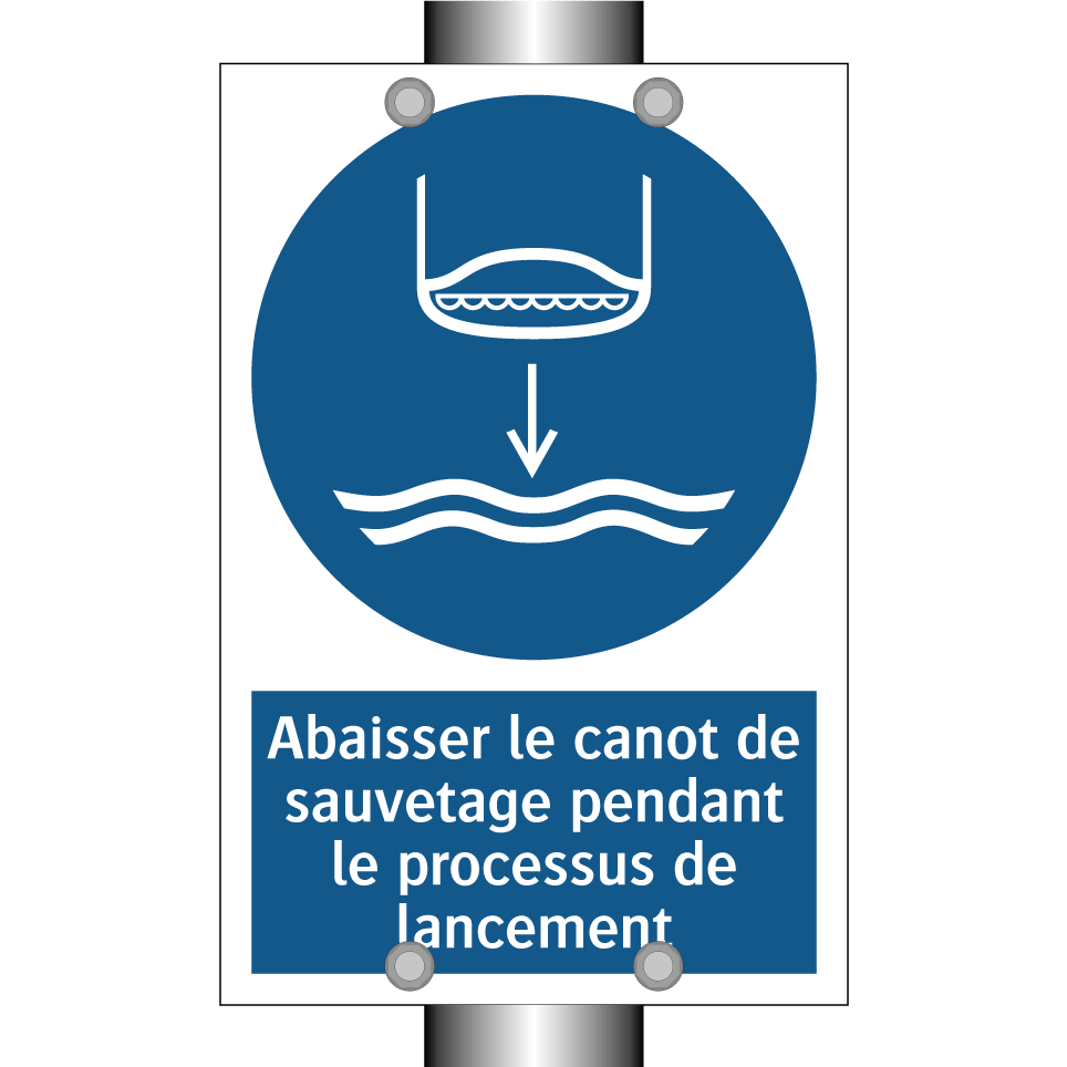 Abaisser le canot de sauvetage pendant le processus de lancement