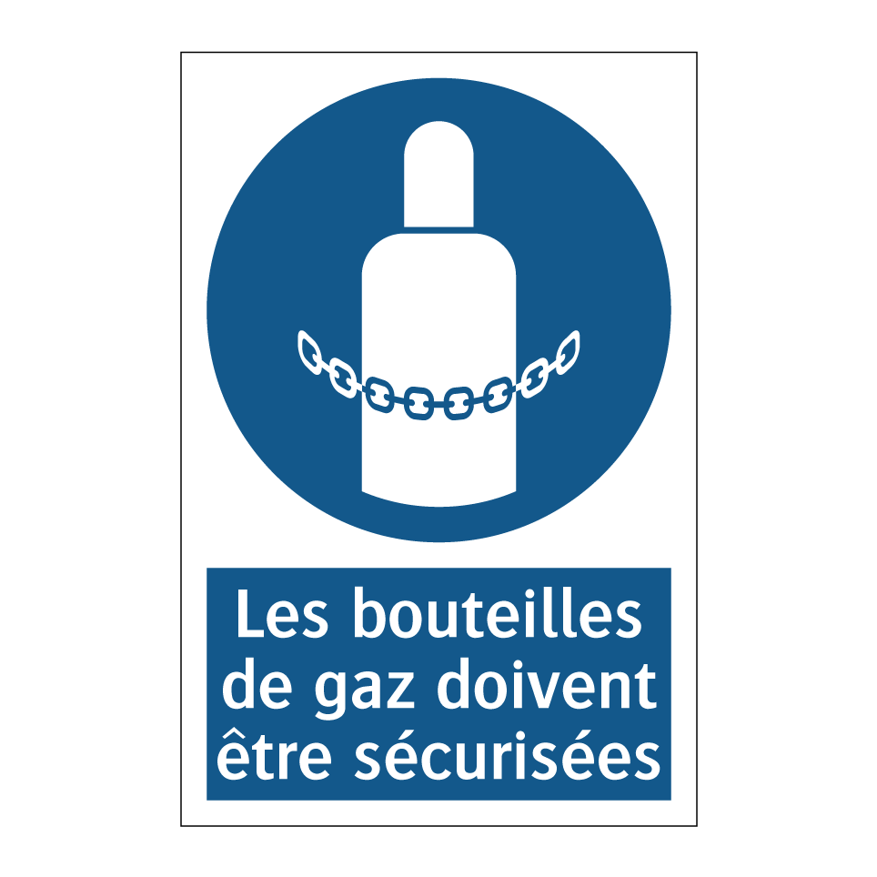 Les bouteilles de gaz doivent être sécurisées