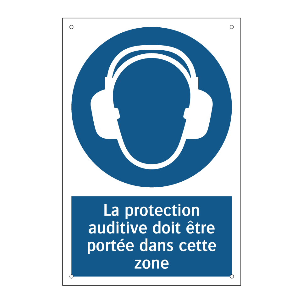 La protection auditive doit être portée dans cette zone