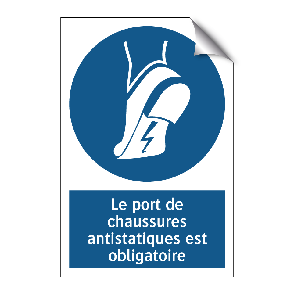 Le port de chaussures antistatiques est obligatoire
