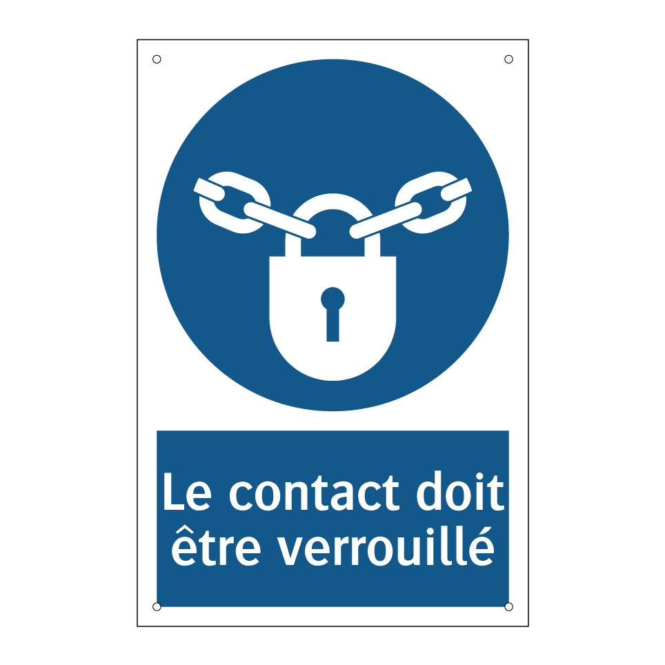 Le contact doit être verrouillé