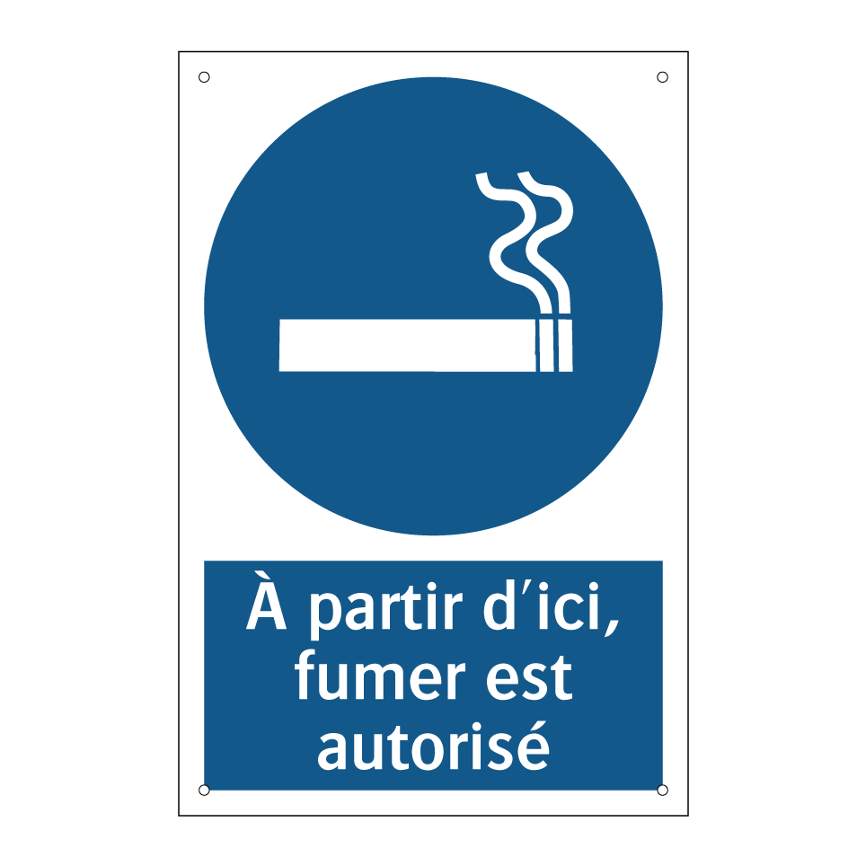 À partir d'ici, fumer est autorisé