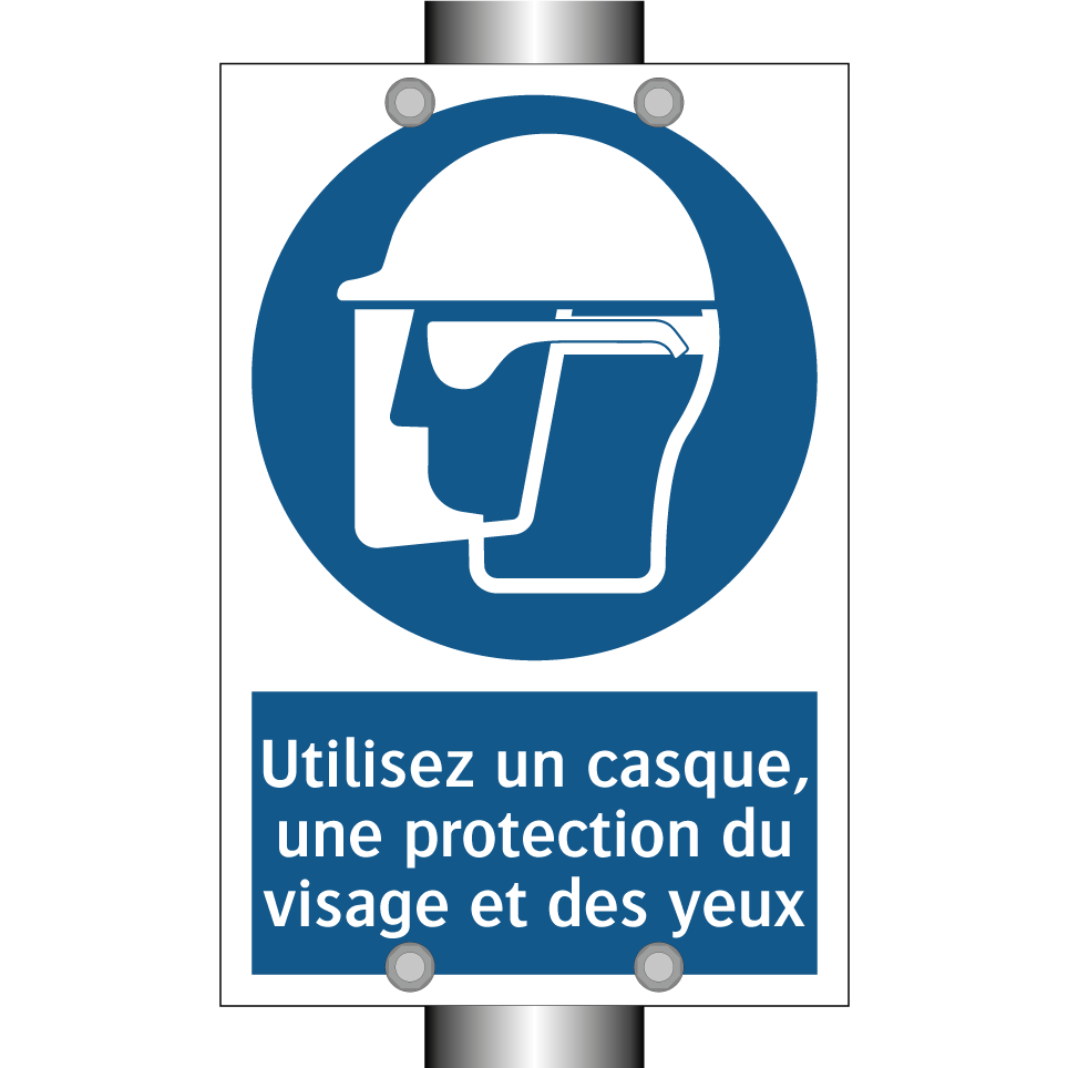 Utilisez un casque, une protection du visage et des yeux