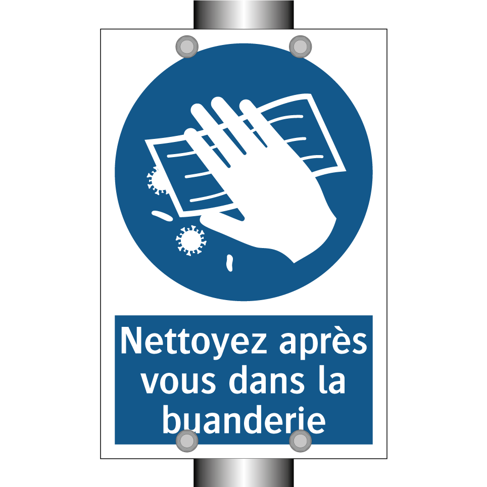 Nettoyez après vous dans la buanderie