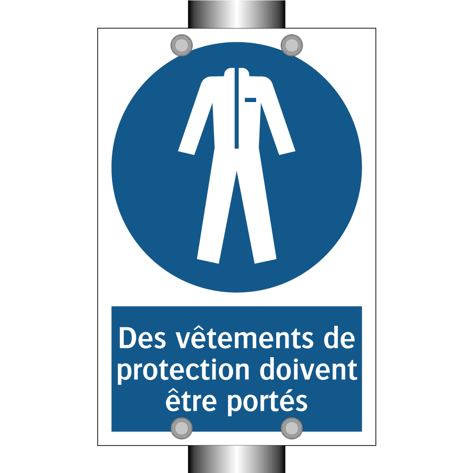 Des vêtements de protection doivent être portés