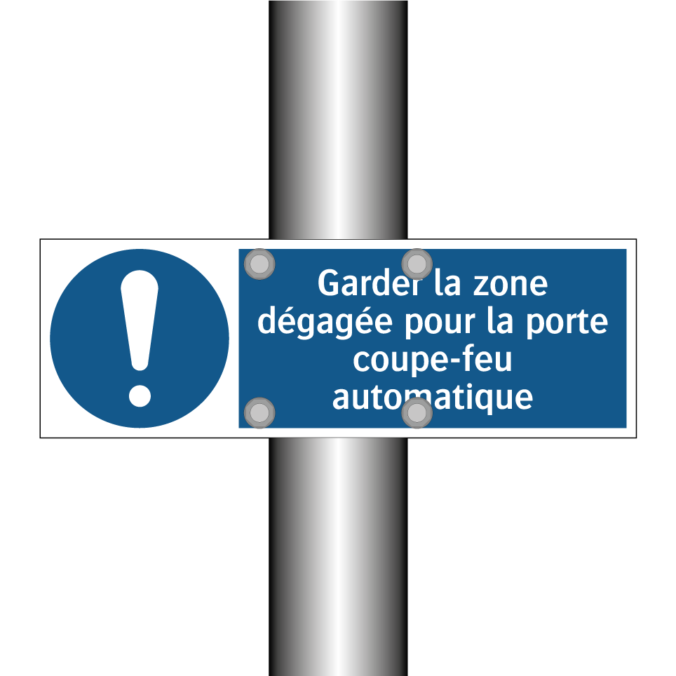 Garder la zone dégagée pour la porte coupe-feu automatique