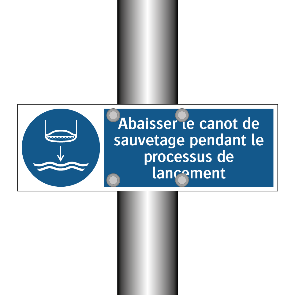 Abaisser le canot de sauvetage pendant le processus de lancement