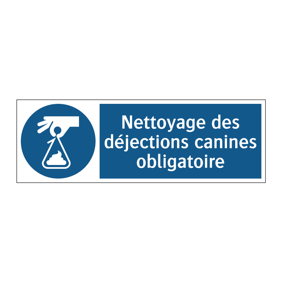 Nettoyage des déjections canines obligatoire