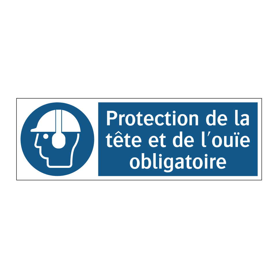 Protection de la tête et de l'ouïe obligatoire