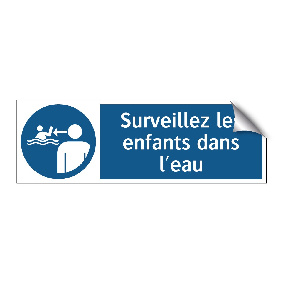 Surveillez les enfants dans l'eau