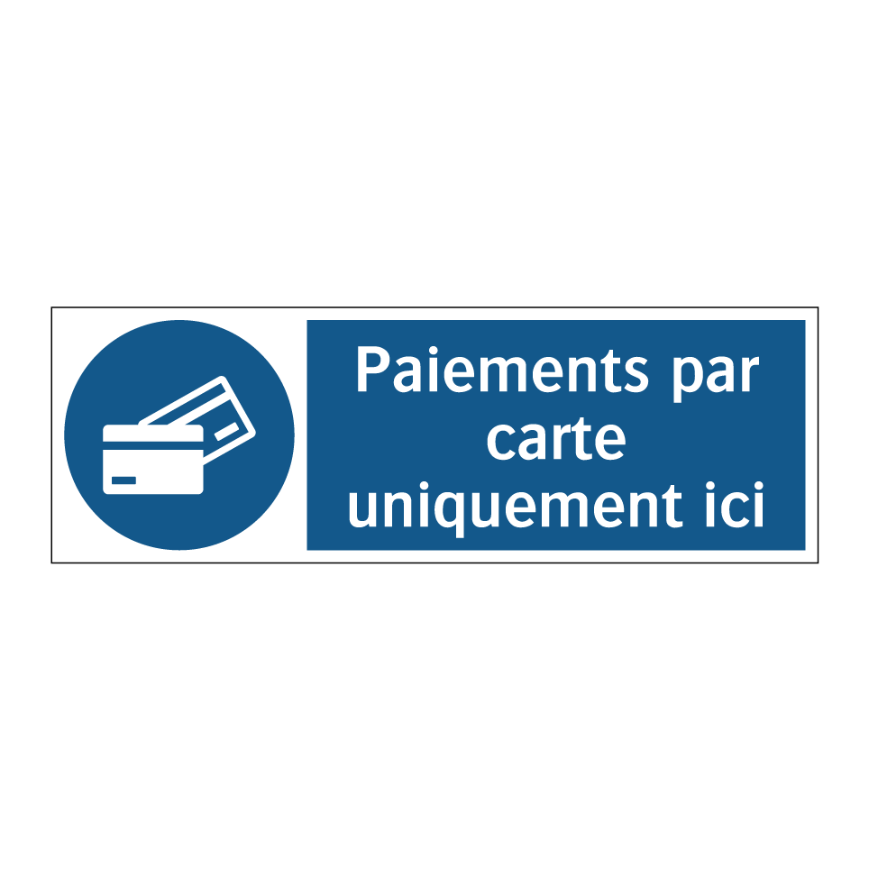 Paiements par carte uniquement ici