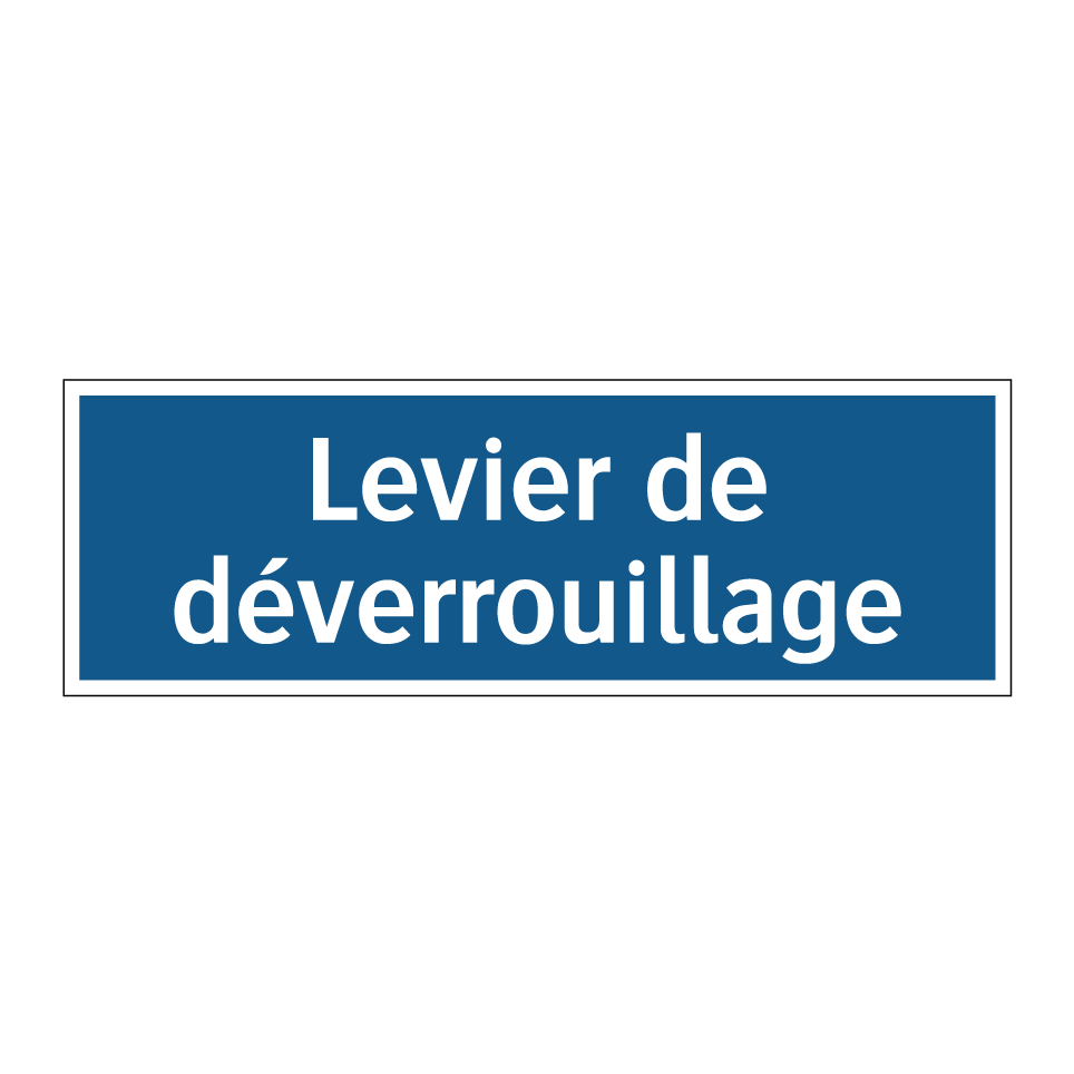 Levier de déverrouillage