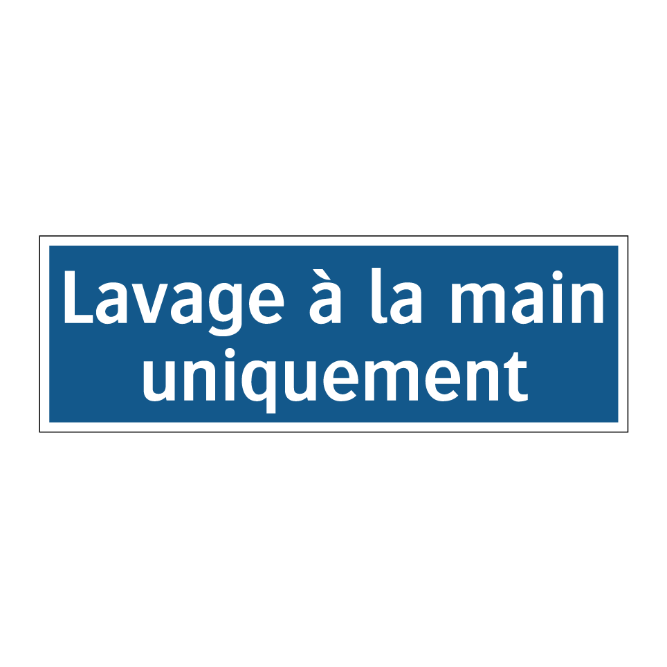 Lavage à la main uniquement