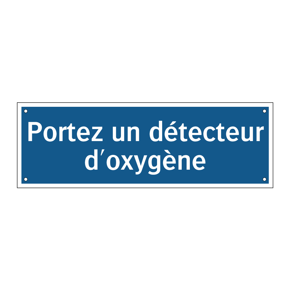 Portez un détecteur d'oxygène