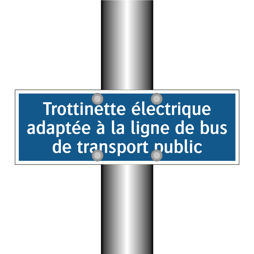 Trottinette électrique adaptée à la ligne de bus de transport public