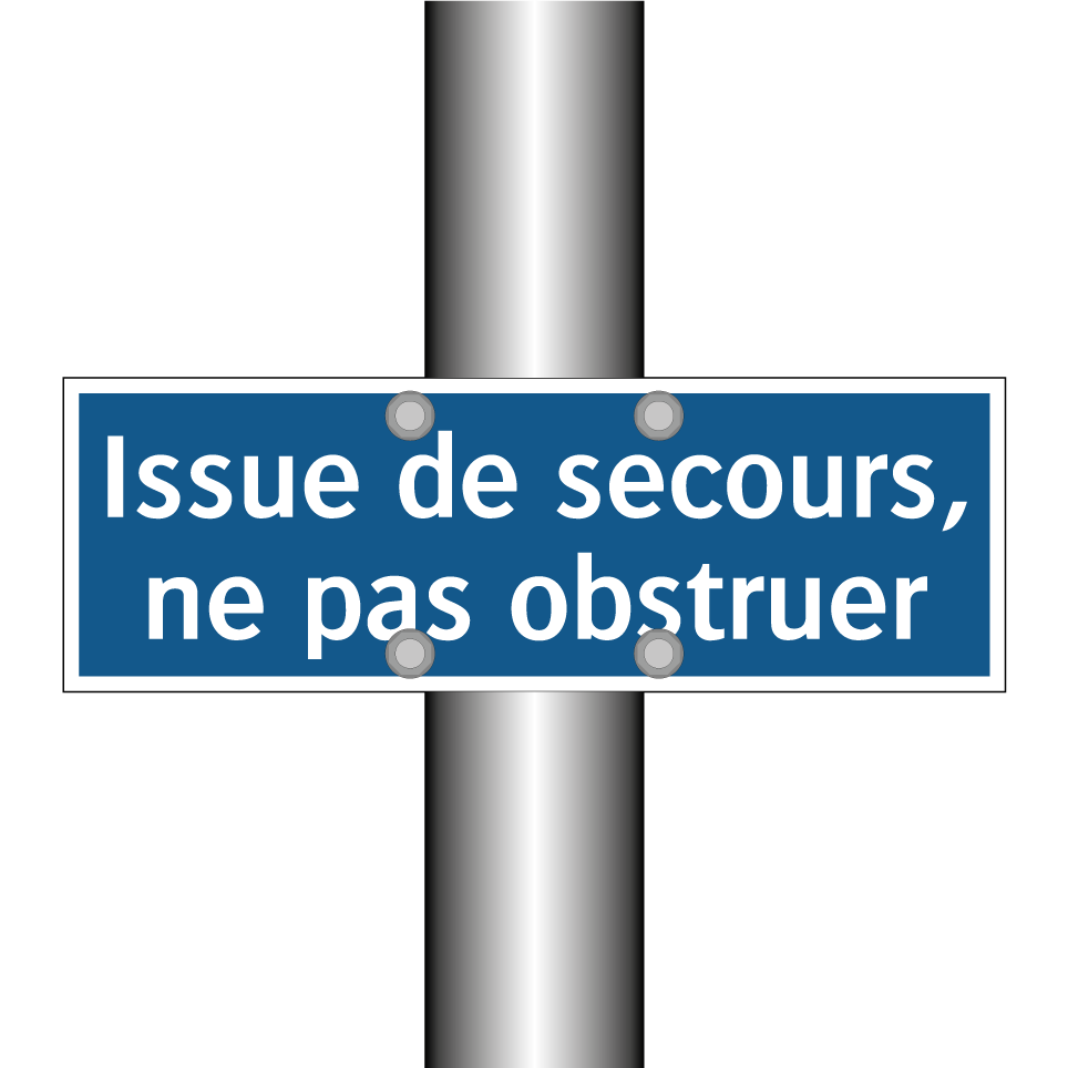 Issue de secours, ne pas obstruer