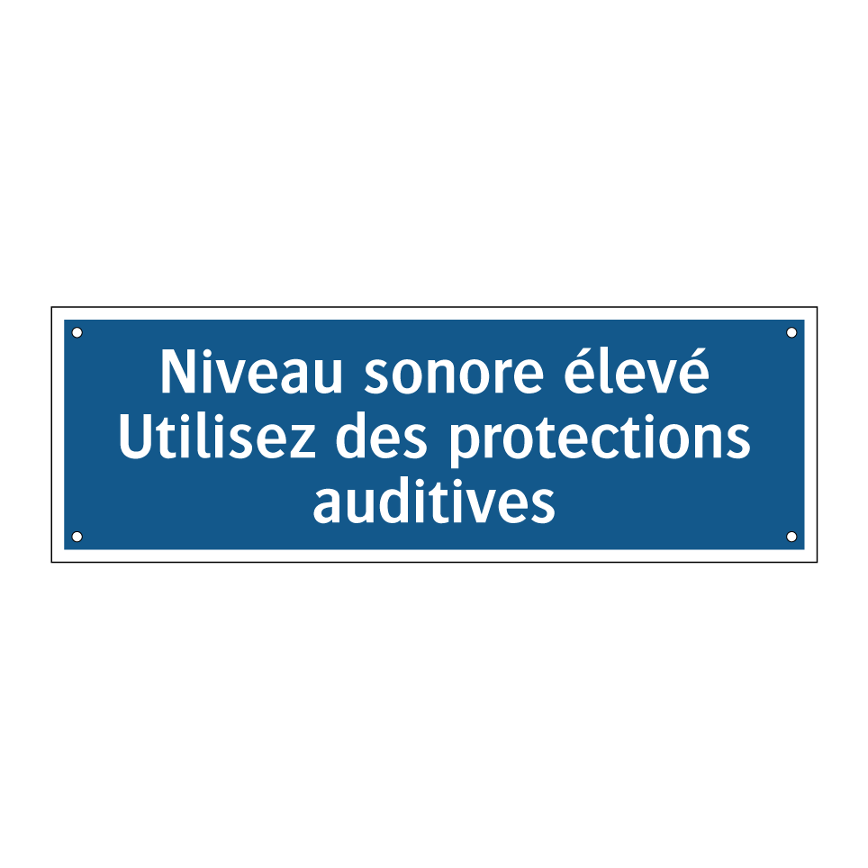 Niveau sonore élevé Utilisez des protections auditives