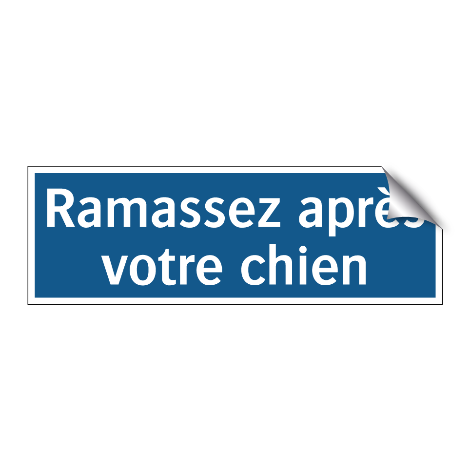 Ramassez après votre chien