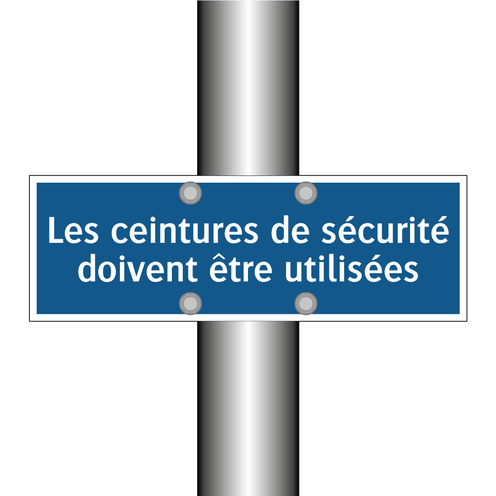 Les ceintures de sécurité doivent être utilisées