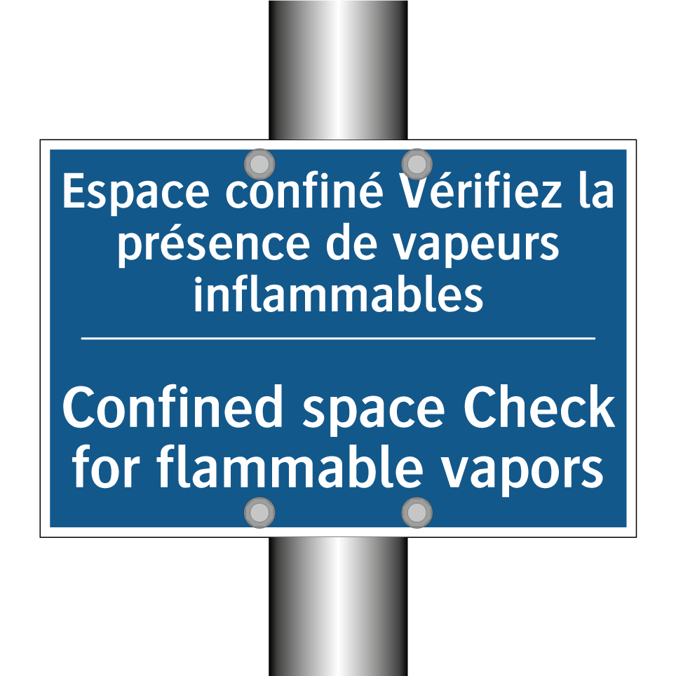 Espace confiné Vérifiez la présence /.../ - Confined space Check for flammable /.../