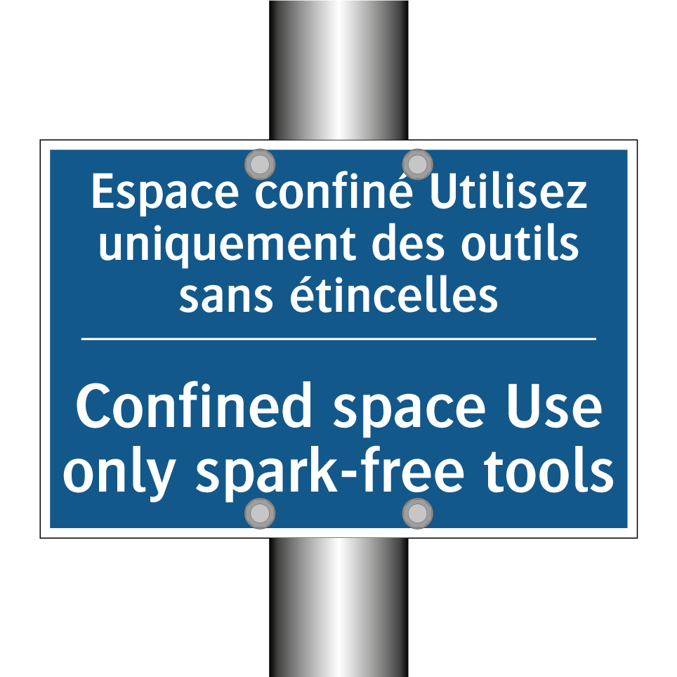 Espace confiné Utilisez uniquement /.../ - Confined space Use only spark-free /.../
