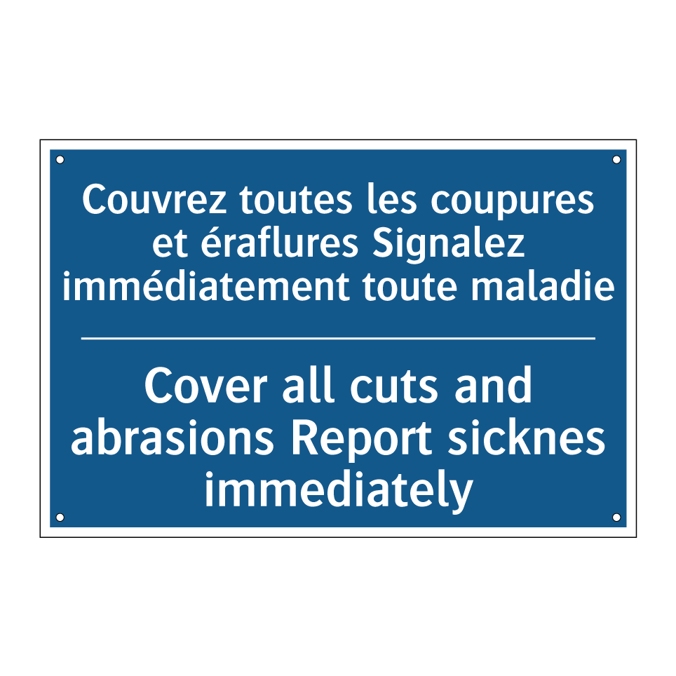 Couvrez toutes les coupures et /.../ - Cover all cuts and abrasions Report /.../