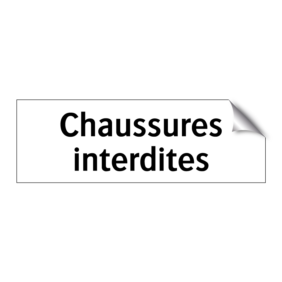 Chaussures interdites