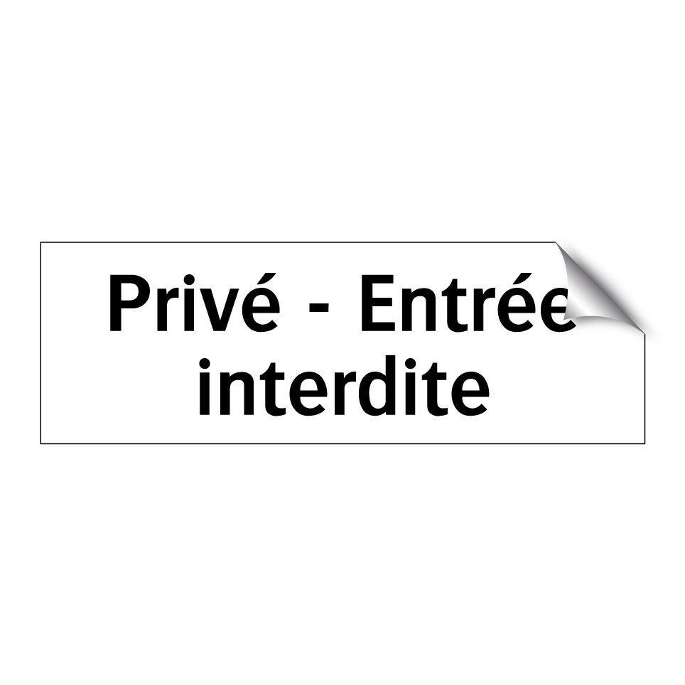 Privé - Entrée interdite