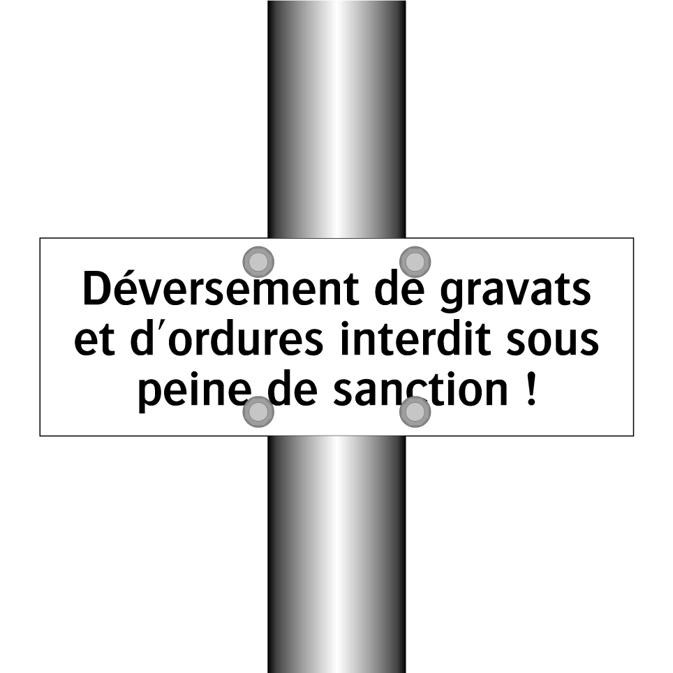 Déversement de gravats et d'ordures interdit sous peine de sanction !