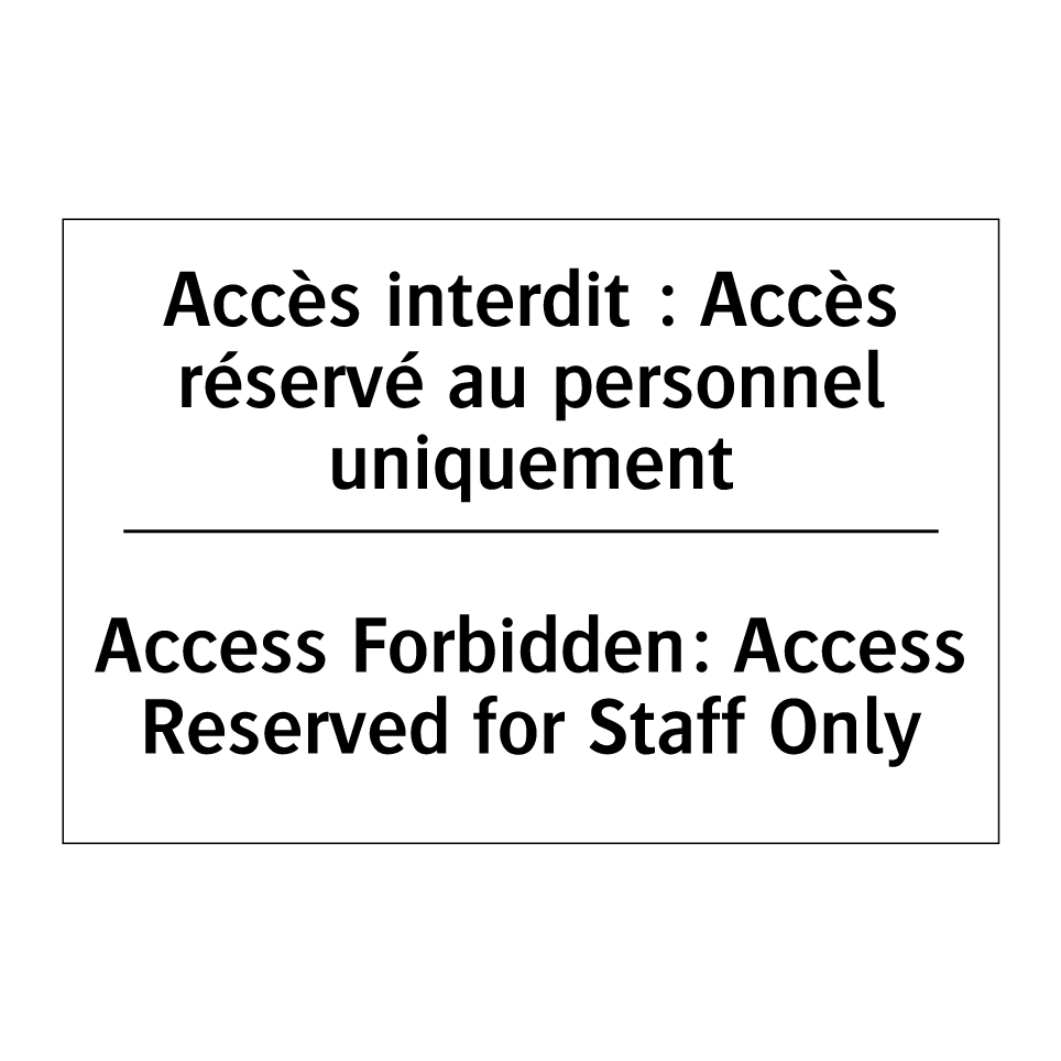 Accès interdit : Accès réservé /.../ - Access Forbidden: Access Reserved /.../