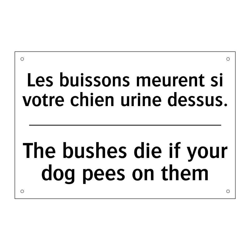 Les buissons meurent si votre /.../ - The bushes die if your dog pees /.../