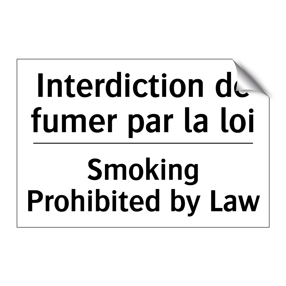 Interdiction de fumer par la loi /.../ - Smoking Prohibited by Law