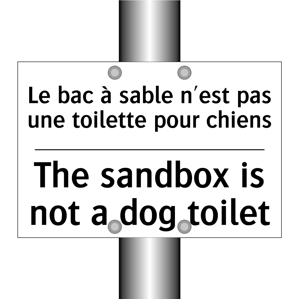 Le bac à sable n'est pas une toilette /.../ - The sandbox is not a dog toilet /.../