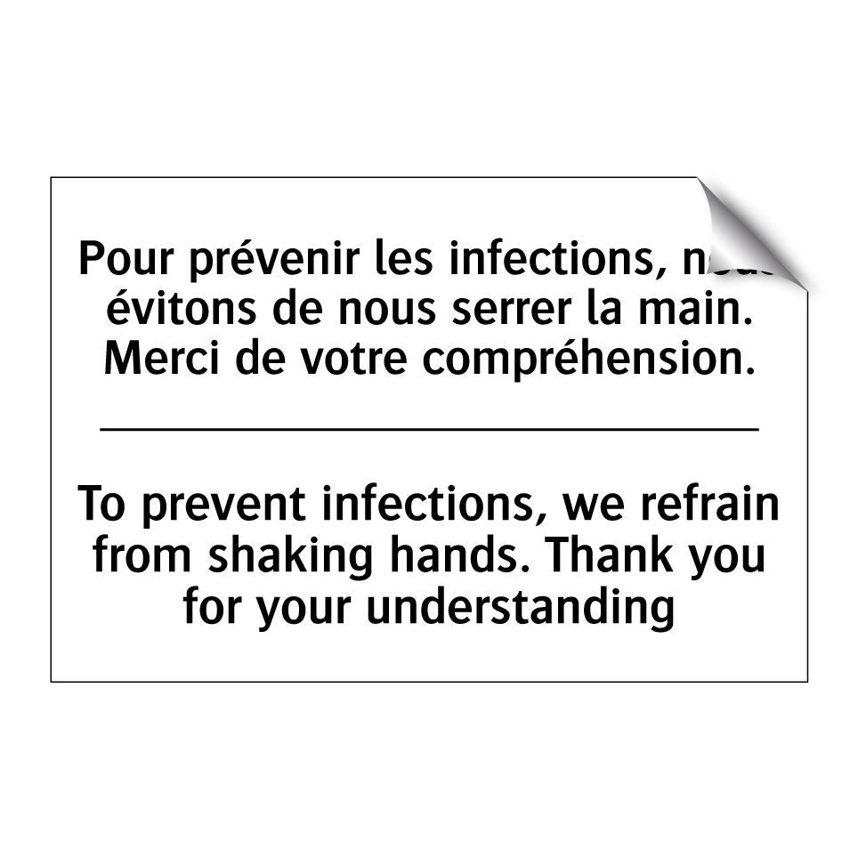 Pour prévenir les infections, /.../ - To prevent infections, we refrain /.../