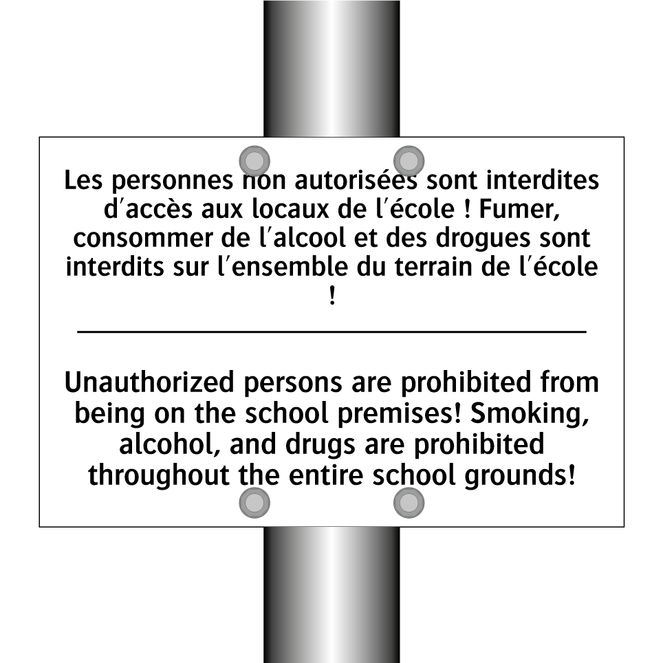 Les personnes non autorisées sont /.../ - Unauthorized persons are prohibited /.../