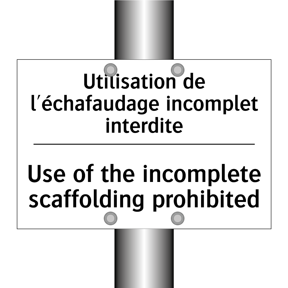 Utilisation de l'échafaudage incomplet /.../ - Use of the incomplete scaffolding /.../