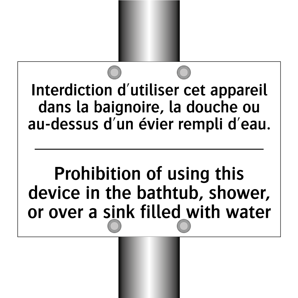 Interdiction d'utiliser cet appareil /.../ - Prohibition of using this device /.../