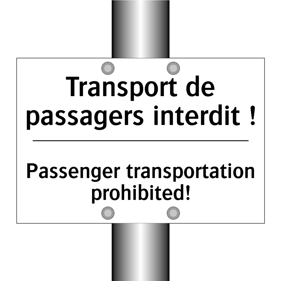 Transport de passagers interdit /.../ - Passenger transportation prohibited! /.../