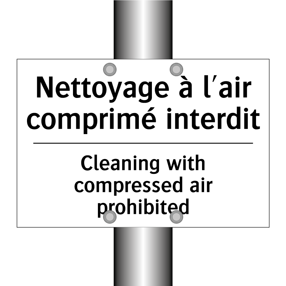 Nettoyage à l'air comprimé interdit /.../ - Cleaning with compressed air prohibited /.../