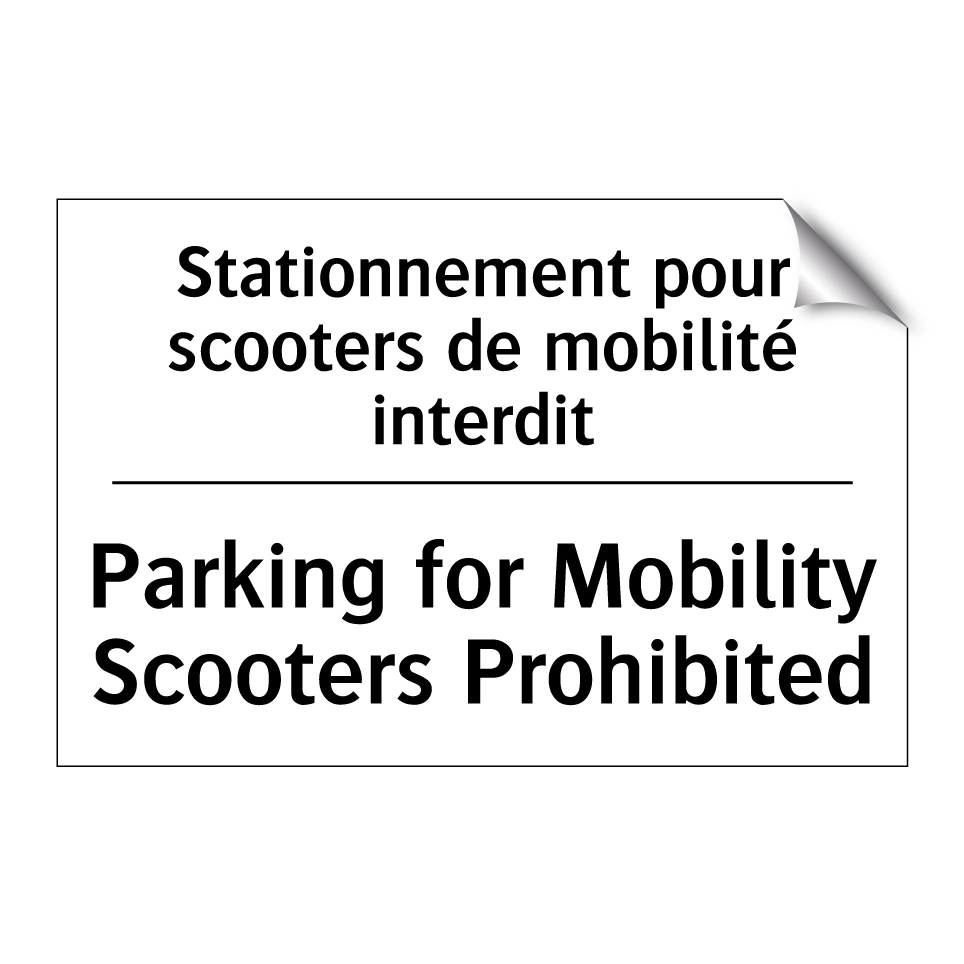 Stationnement pour scooters de /.../ - Parking for Mobility Scooters /.../
