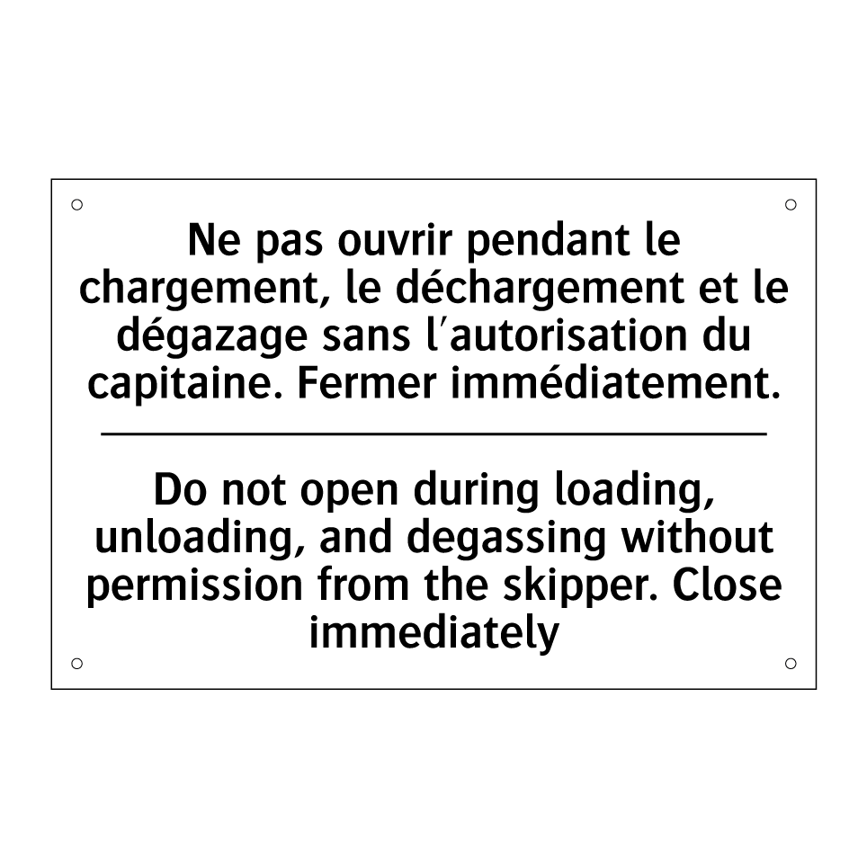 Ne pas ouvrir pendant le chargement, /.../ - Do not open during loading, unloading, /.../