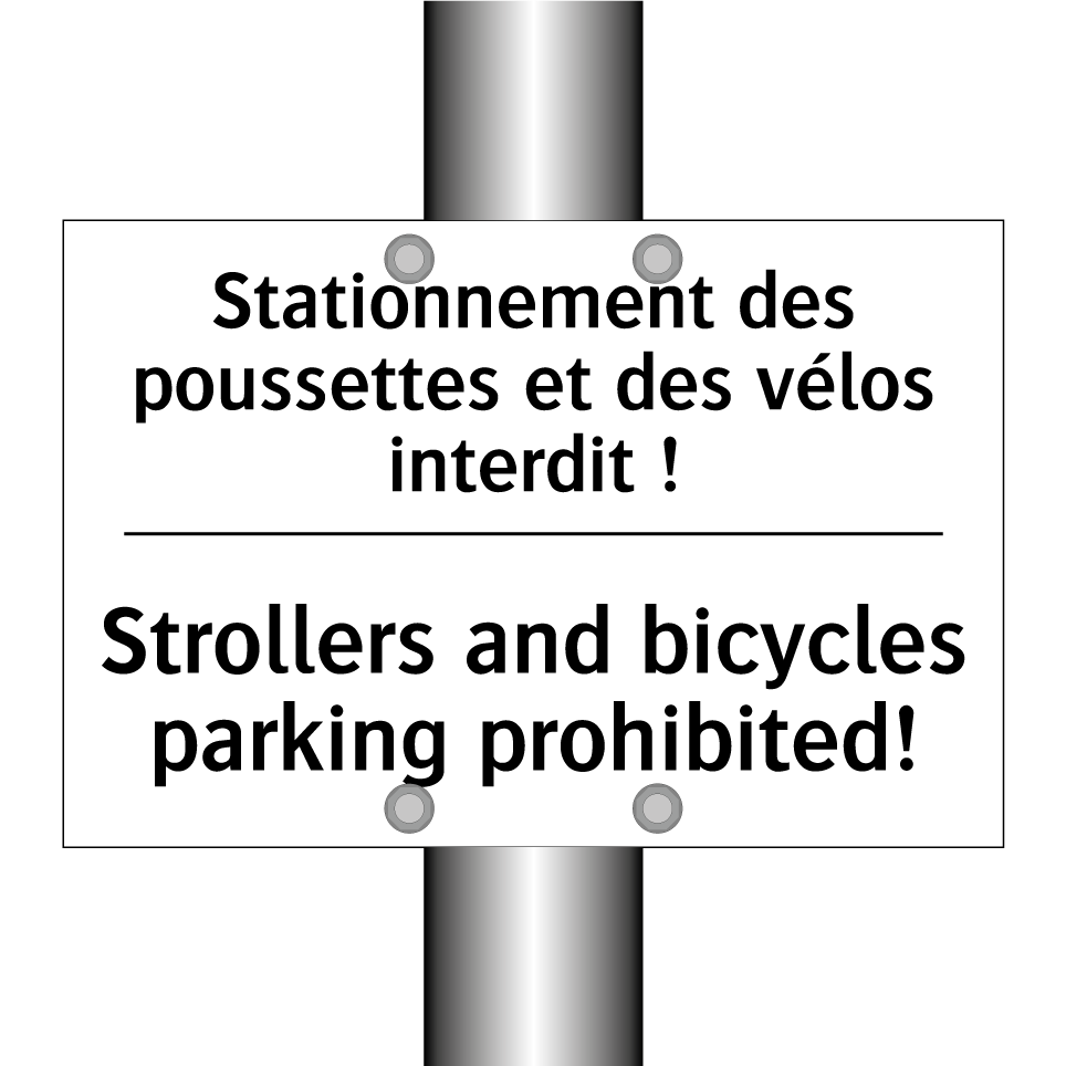 Stationnement des poussettes et /.../ - Strollers and bicycles parking /.../
