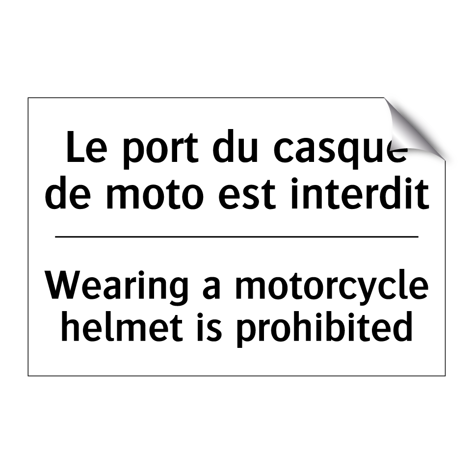 Le port du casque de moto est /.../ - Wearing a motorcycle helmet is /.../