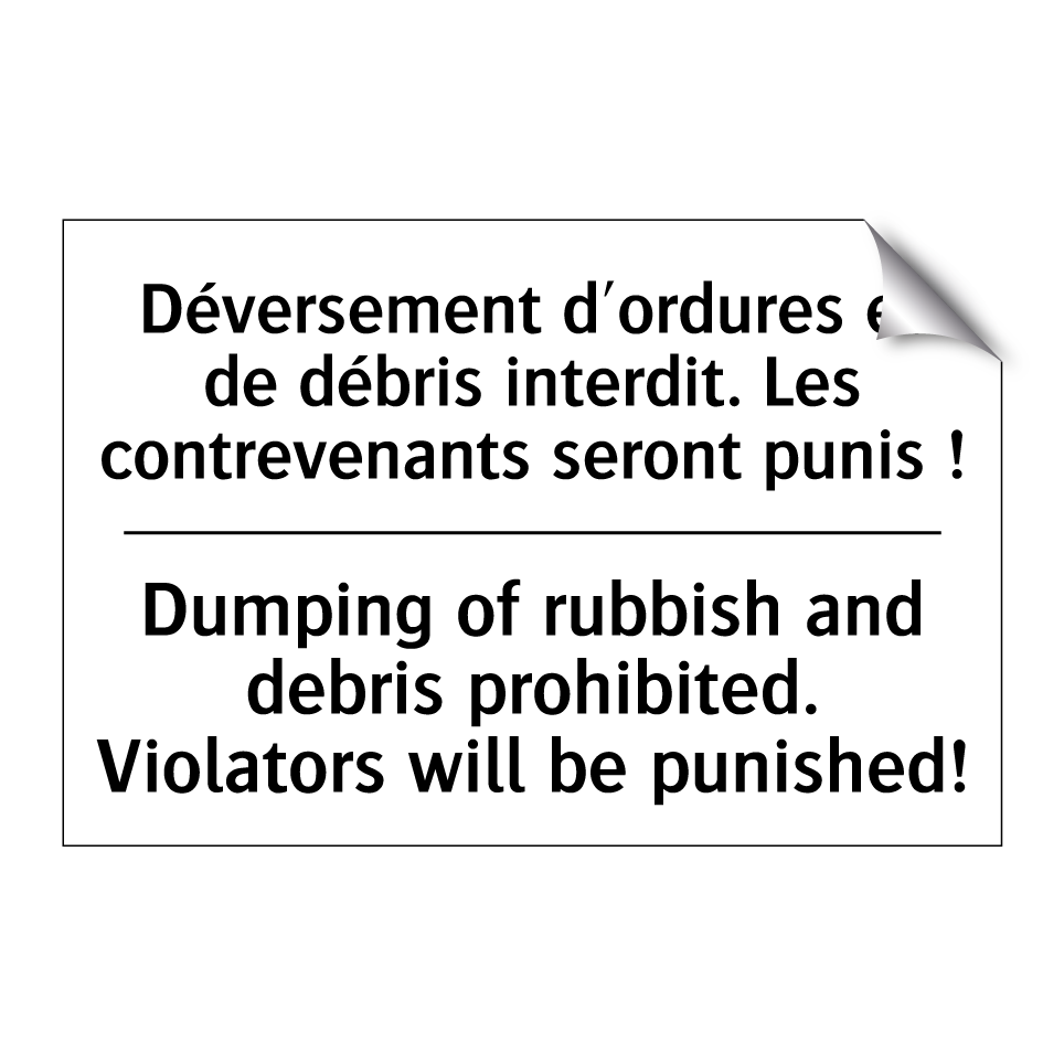 Déversement d'ordures et de débris /.../ - Dumping of rubbish and debris /.../