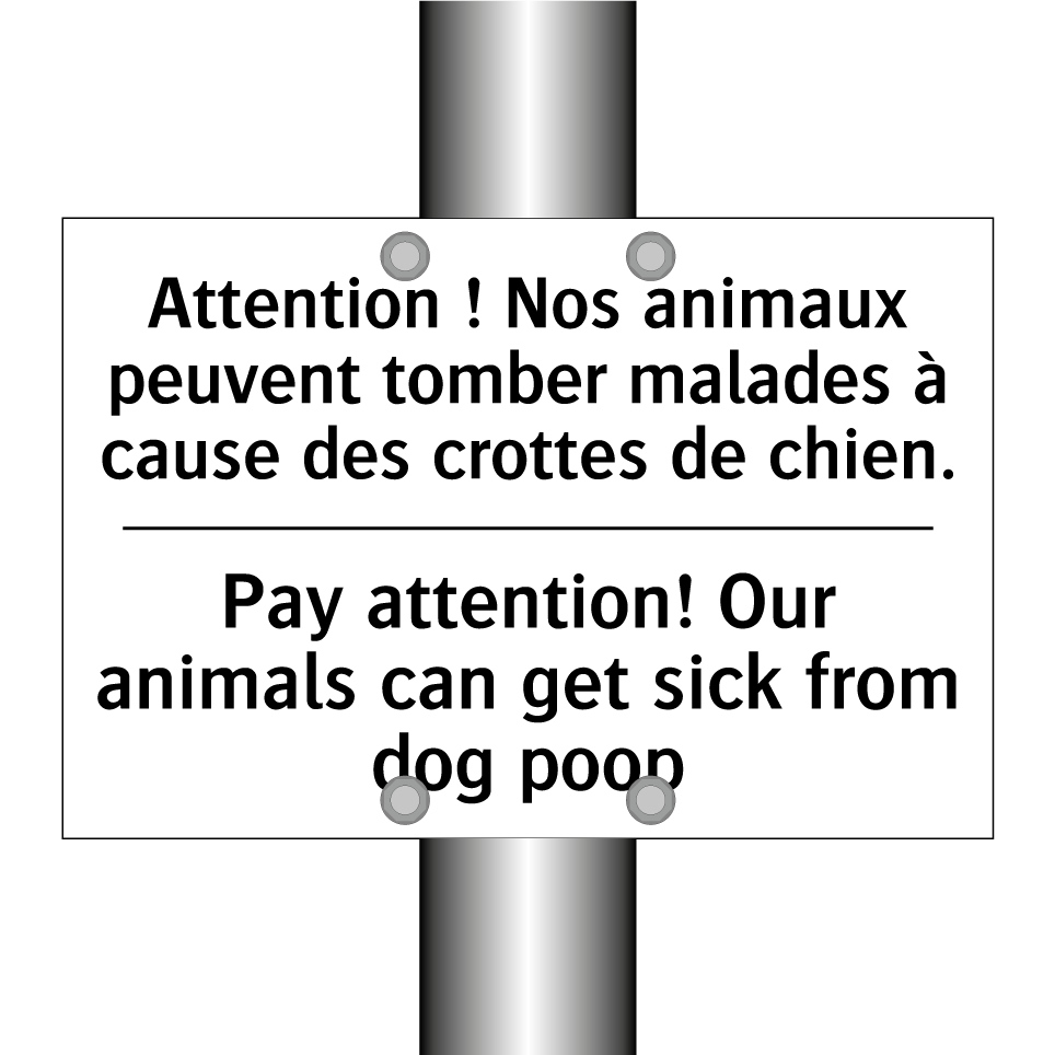 Attention ! Nos animaux peuvent /.../ - Pay attention! Our animals can /.../