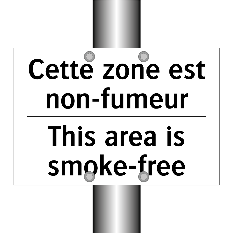 Cette zone est non-fumeur - This area is smoke-free