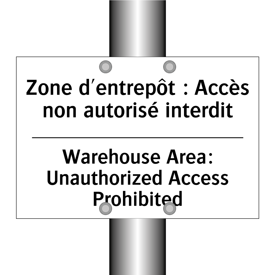 Zone d'entrepôt : Accès non autorisé /.../ - Warehouse Area: Unauthorized Access /.../