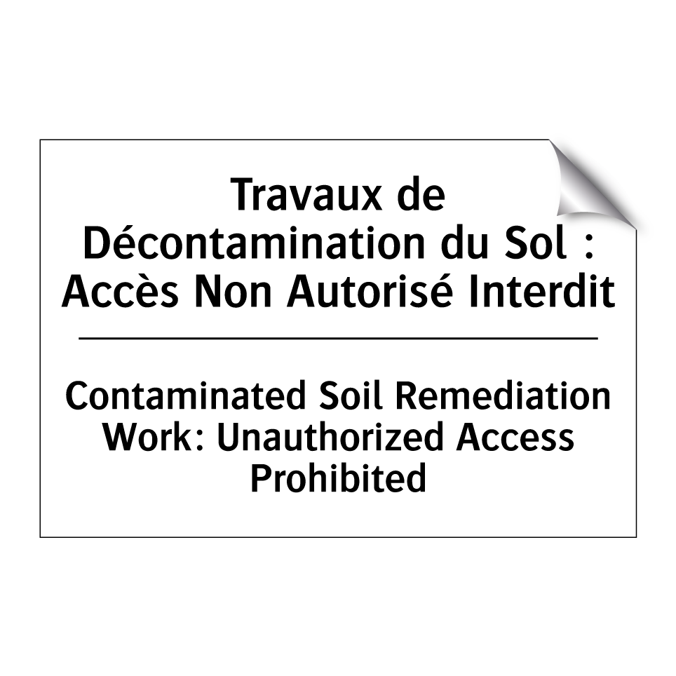 Travaux de Décontamination du /.../ - Contaminated Soil Remediation /.../