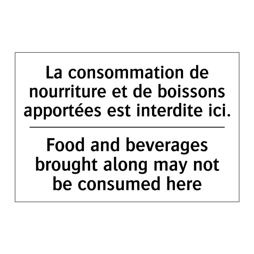 La consommation de nourriture /.../ - Food and beverages brought along /.../